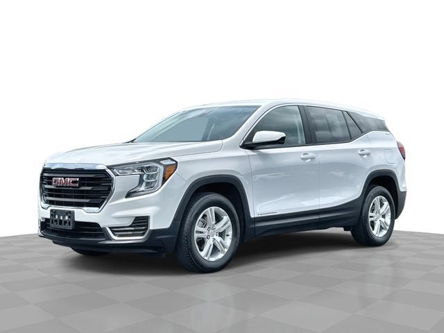 2024 GMC Terrain SLE in Summit White — front three-quarter view