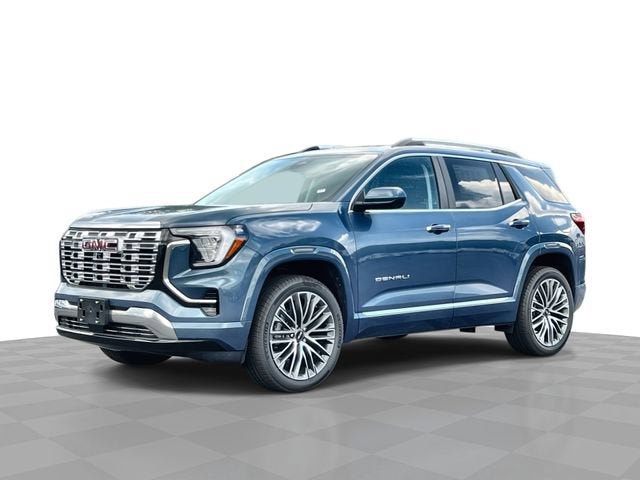 2027 GMC Terrain AWD Denali in Downpour Metallic — front three-quarter view